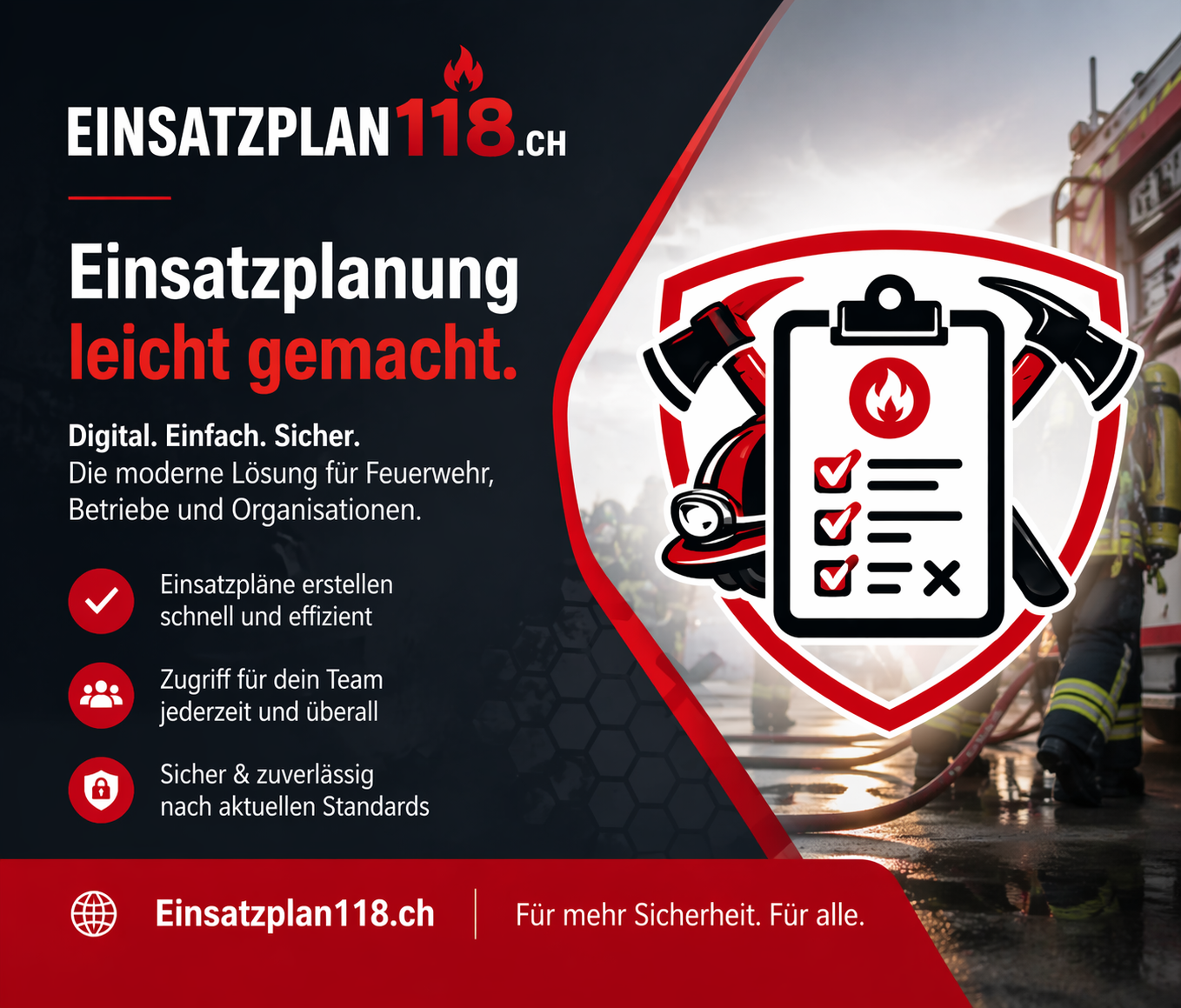 Übersicht von Einsatzplan118.ch